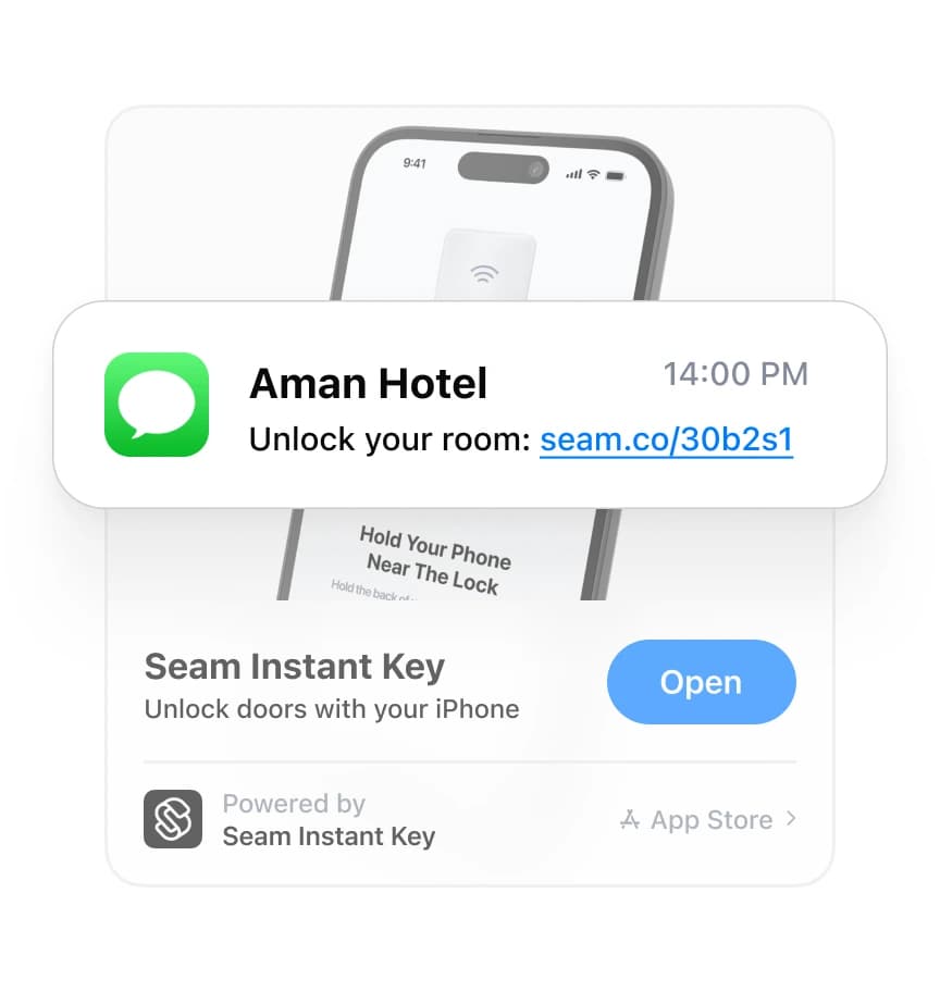 Seam instant keys for hospitality