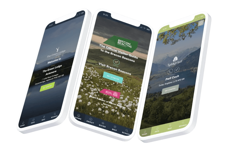 Touch Stay guidebook mobile mockup