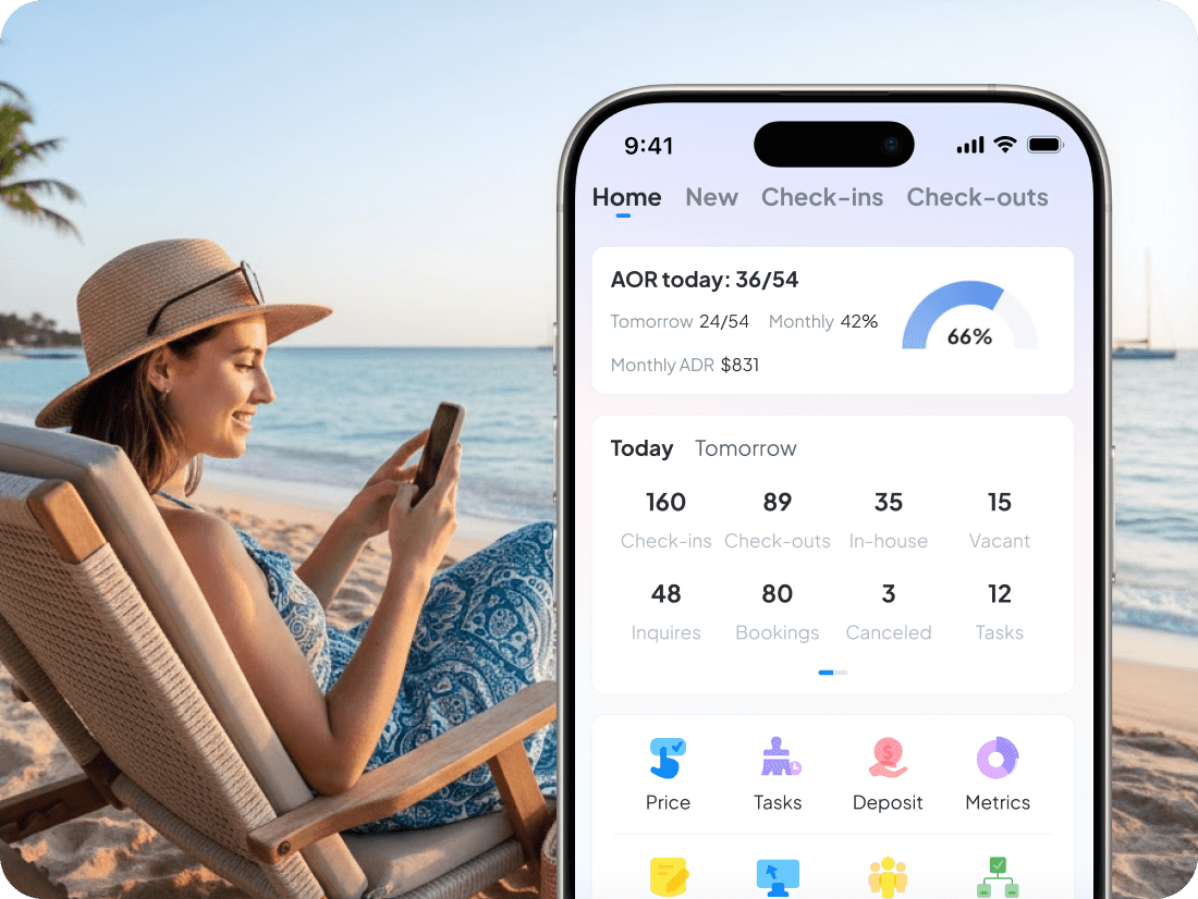 Co-hosting business management interface